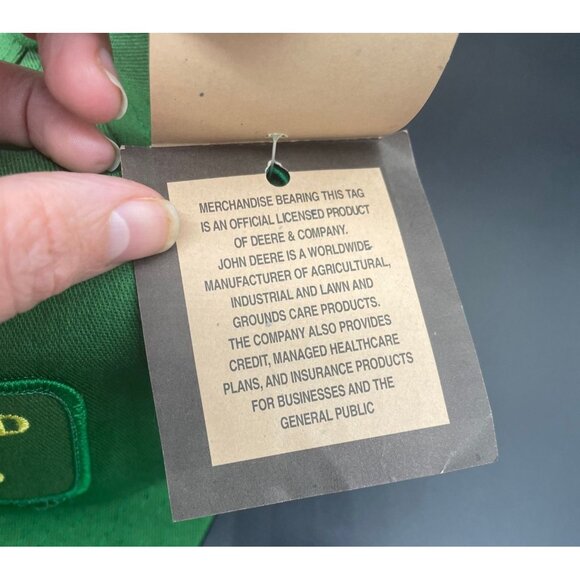Vintage John Deere Snapback Hat Cap Stubblefield Implement Alton MO Green Patch - Picture 9 of 10